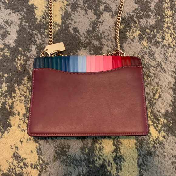 Coach Klare Quilted Linear Rainbow Leather Crossbody Purse SOLD OUT - Picture 4 of 13